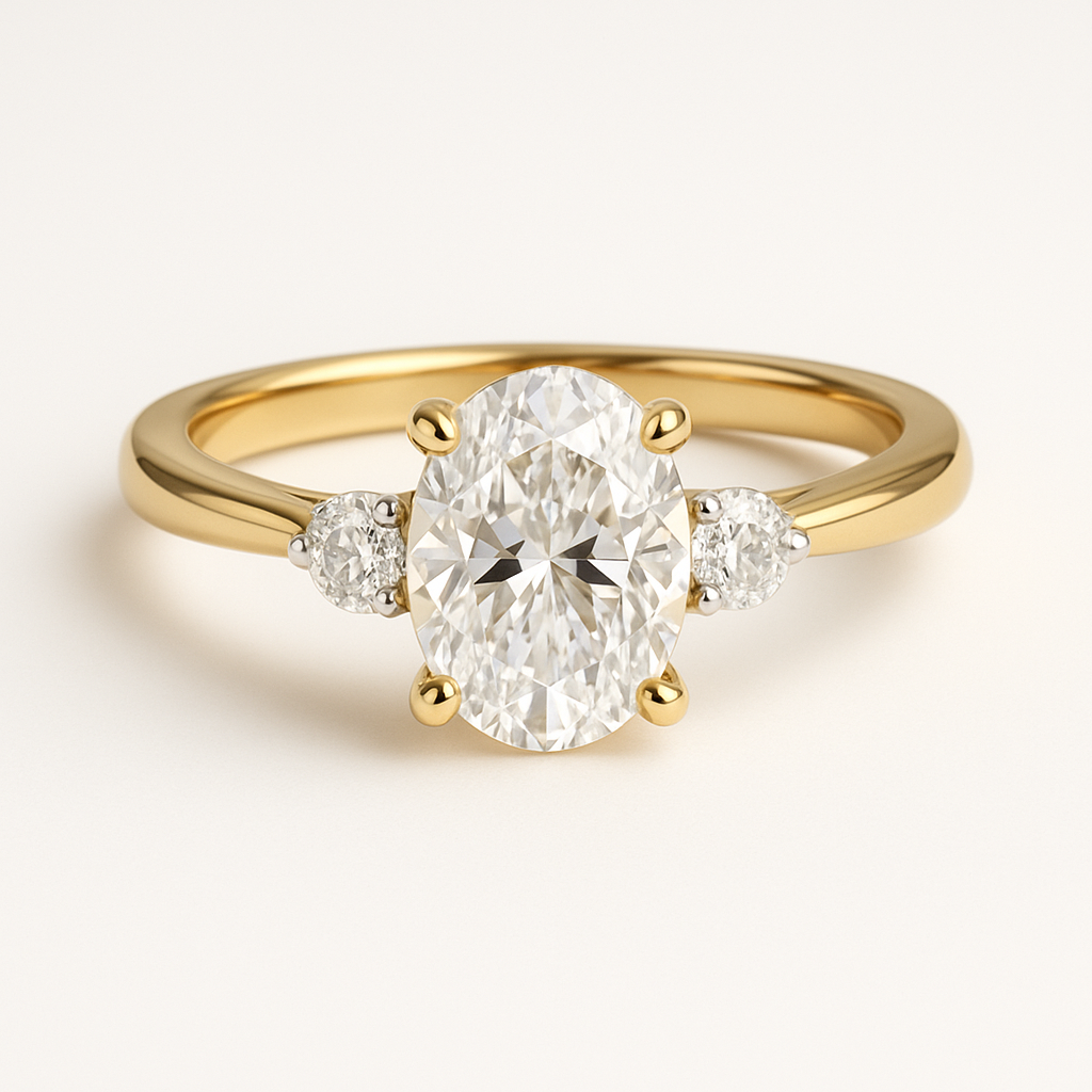 Three-stone ring rendering